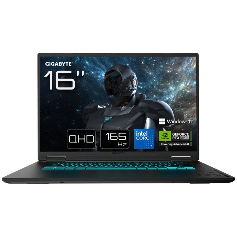 Image of Gigabyte Gigabyte GAMING A16 PRO DXH Gaming Laptop - 16“, 165Hz QHD, Intel Core 7 240H, NVIDIA RTX 5070 Ti, 32GB LPDDR5X 5600MHz, 1TB Gen4 SSD, Win11