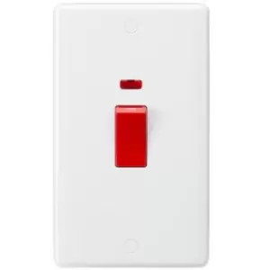 Image of MLA Knightsbridge Curved Edge 45A DP Switch With Neon (Large) - CU8332N