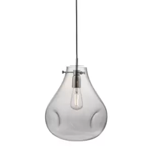 Image of Ceiling Pendant Light - Clear Glass & Chrome Plate - 40W E27 - Dimmable
