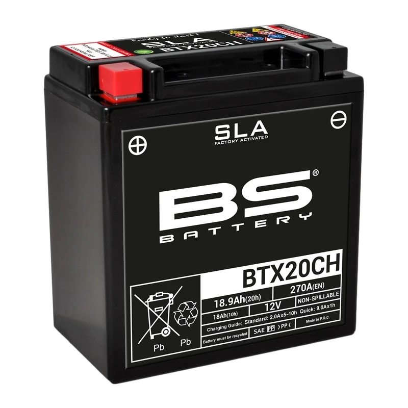 Image of BS Battery SLA Battery Maintenance Free Factory Activated - BTX20CH