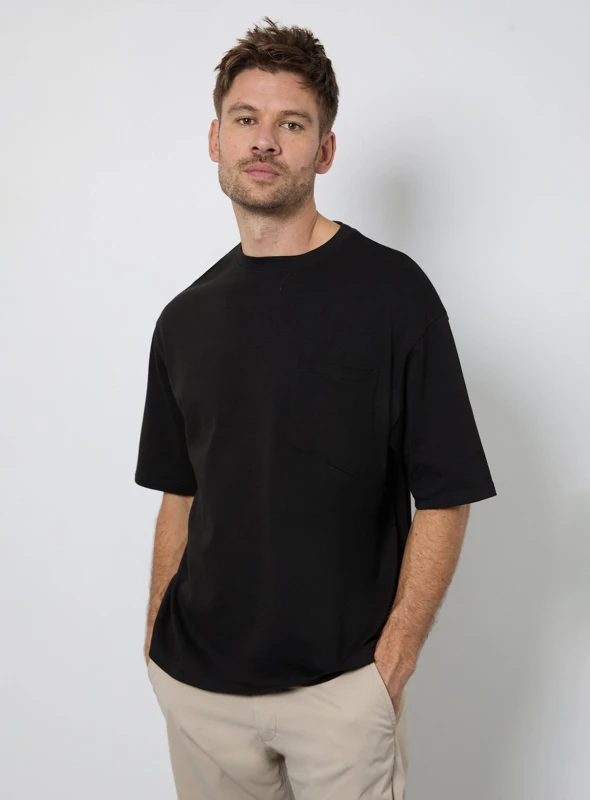 Image of Burton BURTON Black Oversized Crew Neck T-Shirt S