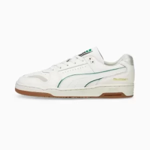 image of Womens PUMA x Butter Goods Slipstream Lo Trainers, Whisper White/Cadmium Green Size 8 Shoes