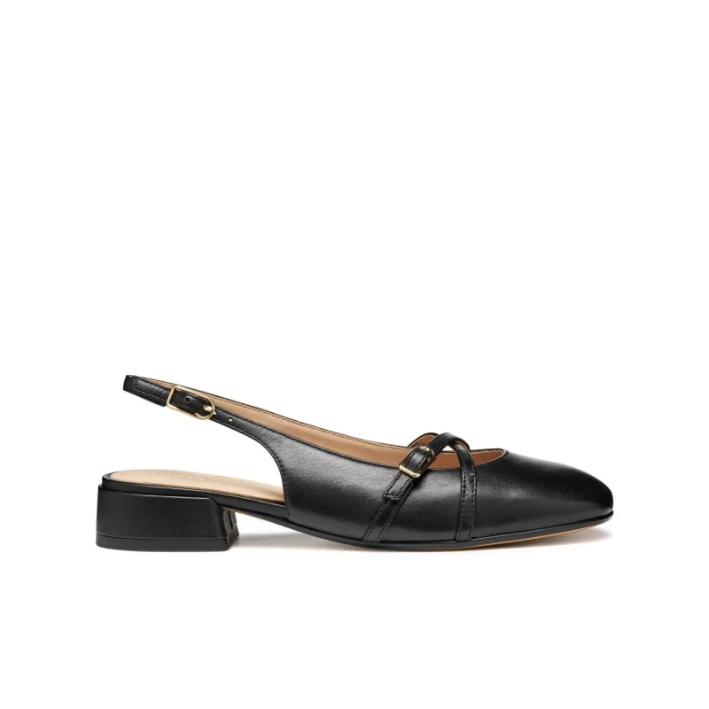 Image of Geox Womens heeled mules Geox Dhyalma Noir Female 38