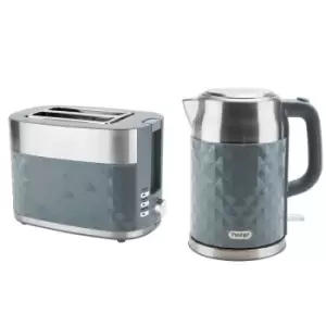 image of Prestige 66761 Prism 1.7L Kettle and 2 Slice Toaster Set