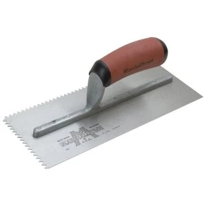 image of Marshalltown M701SD V 3/16in Notched Trowel DuraSoft Handle 11 x 4.1/2in