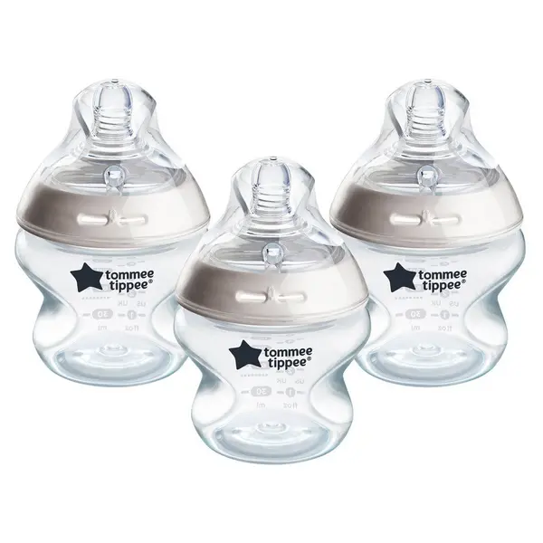 image of Tommee Tippee Natural Anti-Colic Baby Bottle Pack of 3