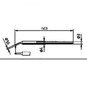 Image of Soldering tip Bevelled Ersa 212 WD Tip size 1.6 mm