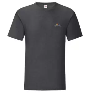 image of Fruit of the Loom Mens Vintage Small Logo Polycotton T-Shirt (L) (Dark Heather)