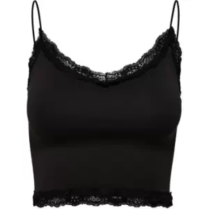 Image of Only cropped seamless top. - Black