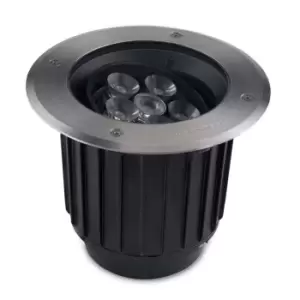 Image of Gea Outdoor LED Recessed Ground Uplight Stainless Steel Polished 18.5cm 1777lm 10deg. 4000K IP67