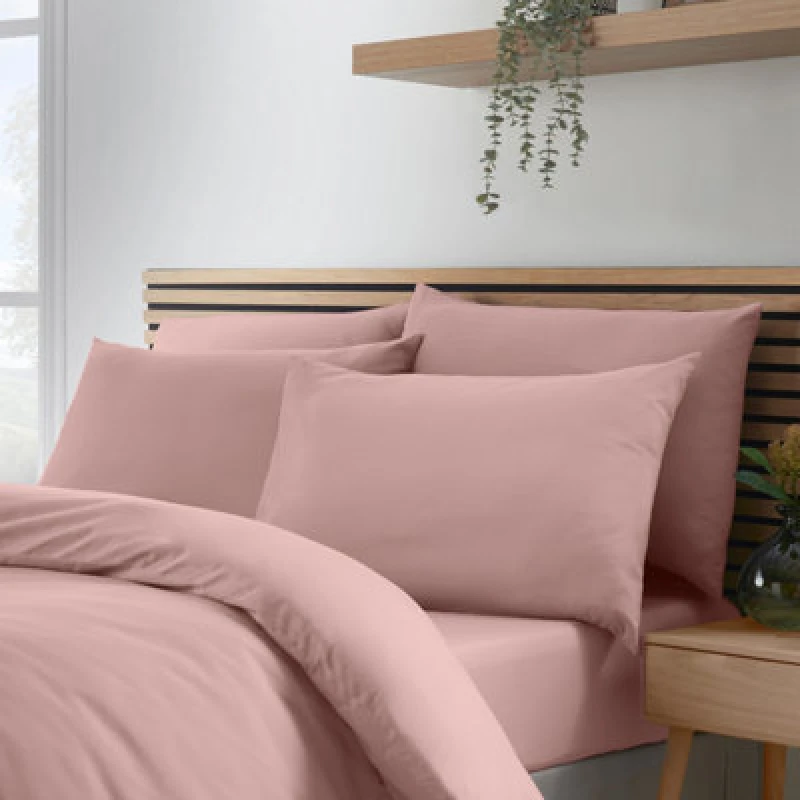 Image of Catherine Lansfield So Soft Non-Iron Standard Pack Of 4 Pillowcases Blush Pink