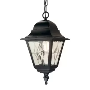 Image of IP43 1 Bulb Chain Lantern Light Black LED E27 100W Bulb Light Fitting