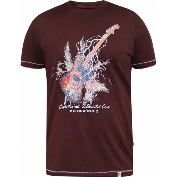 image of D555 by Duke D555 Mens Big Size Redbourn Electric Guitar Print Cotton