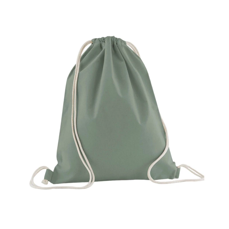 Image of Westford Mill Mens Cotton Drawstring Bag in Dark Green Dark Green Male