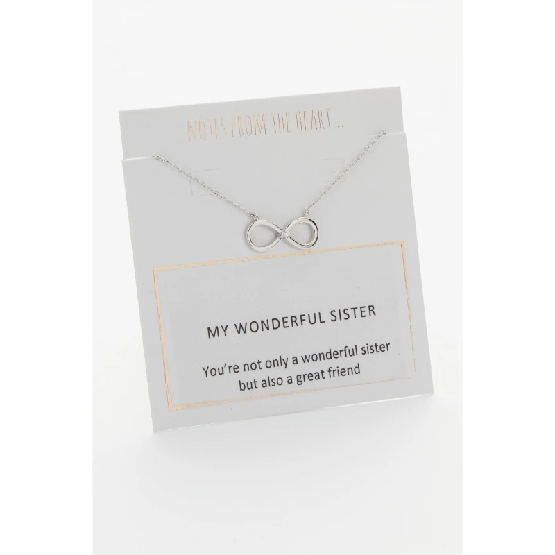 Image of Notes From The Heart Notes From The Heart WONDERFUL SISTER - Silver Silver One Size
