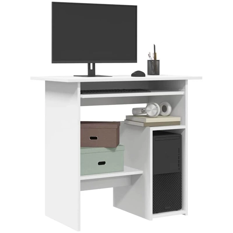 Image of VIDAXL Desk White 80x45x74cm Engineered Wood vidaXL 8719883870649