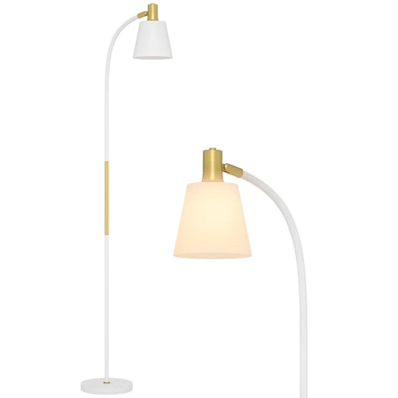 Image of HOMCOM Spotlight Reading Standing Lamp with Adjustable Height, White B31-534V70WT