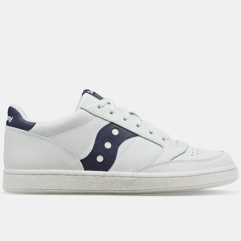 Image of Saucony Jazz Court Trainer White Navy male UK 5.5