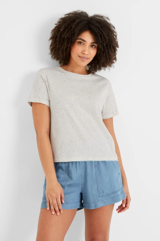 Image of TOG24 Womens 'Rebecca' 100% Cotton Supersoft T-Shirt in Light Grey Size: 14 Light Grey Female 14