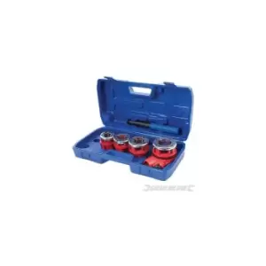 Image of 5PC pipe threading kit bsp thread cutting steel galvanised 868556 new - Silverline