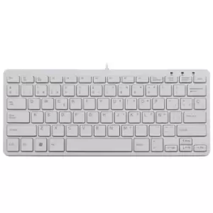 image of R-Go Tools R-Go Compact Keyboard, QWERTY (ES), white, wired