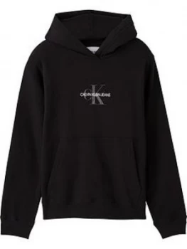 image of Calvin Klein Jeans Plus Glitter Monogram Hoodie - Black