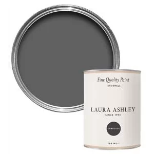 image of Laura Ashley Charcoal Eggshell Emulsion Paint, 750Ml