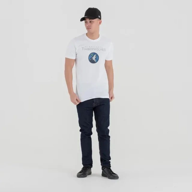 Image of new era T-Shirt Minnesota Timberwolves NBA Blanc Male L