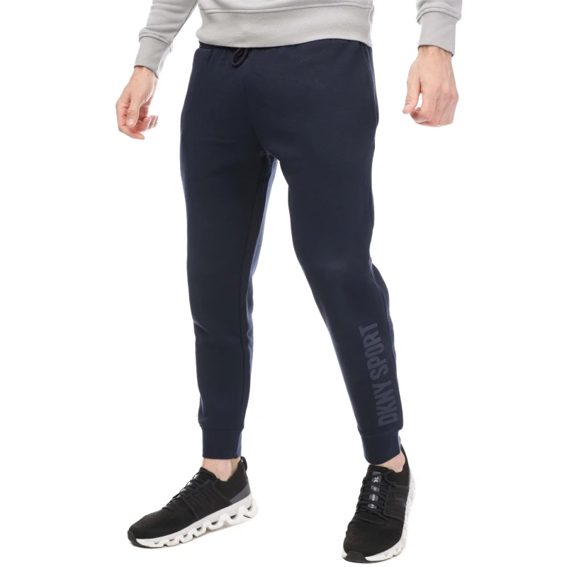 Image of DKNY Tonal Logo Fleece Joggers Navy male L