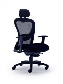 Image of Strata High Back Chair With Seat Slide - Black