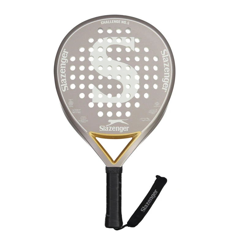 Image of Slazenger Challenge 6 Round Padel Racket Adults - Silver Silver One Size