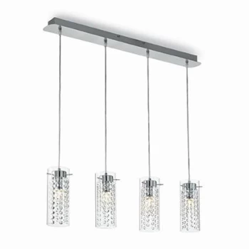 Image of Iguazu' 4 Light Ceiling Pendant Bar Chrome, E14