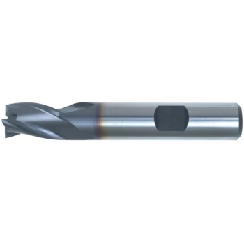 Image of 12.00MM HSS-Co 8% 3 Flute Weldon Shank Short Series Slot Drills - TiCN - Swisstech