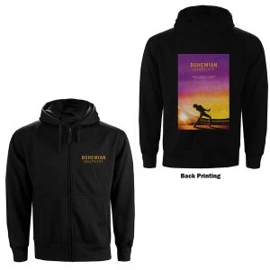 Image of Queen - Bohemian Rhapsody Movie Poster Unisex Large Hoodie - Black
