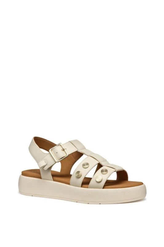 Image of Geox Womens D Camalei Sandals in Off-White Size: 7 Off-White Female 7