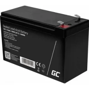 Image of Green Cell AGM06 VRLA 12 V 9 Ah AGM (W x H x D) 151 x 95 x 65mm 6.35mm blade terminal High number of charge cycles, Maintenance-free