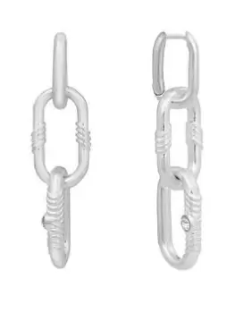 image of Bibi Bijoux Silver 'Courage' Chunky Chain Earrings