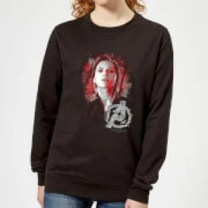 image of Avengers Endgame Black Widow Brushed Womens Sweatshirt - Black