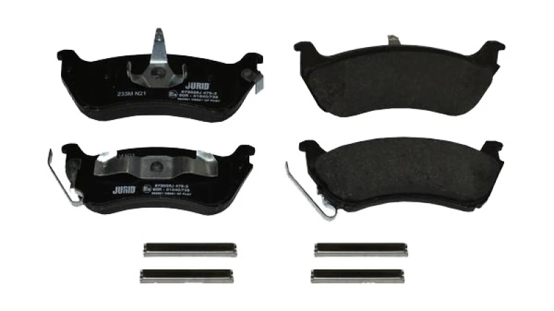 Image of JURID 573035J Brake pad set with acoustic wear warning, with accessories, with piston clip Brake Pad Set,disc brake (402)