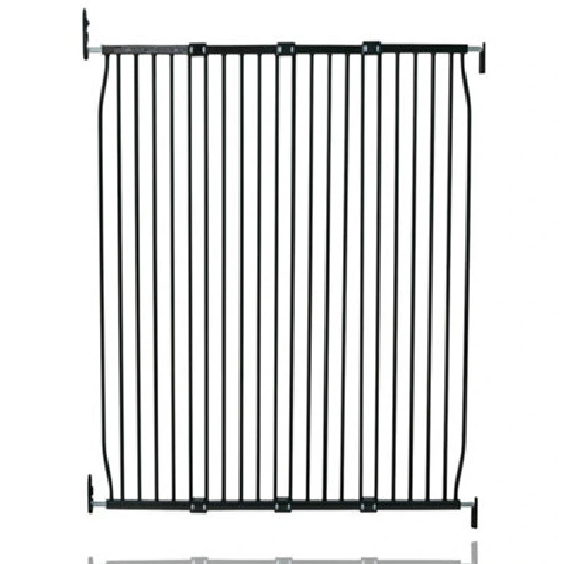 Image of Safetots Extra Tall Eco Screw Fit Baby Gate, Black, 130Cm - 140Cm, Extra Tall Gate 100Cm In Height, Stair Gate For Baby