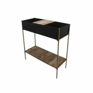 Image of Ivyline Indoor Kensington Metal Planter Stand In Gold - H76Cm W70Cm