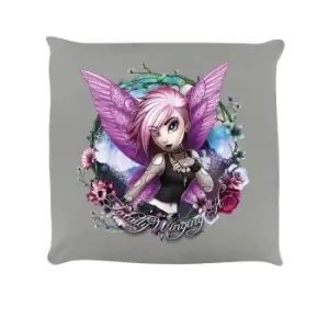 Image of Hexxie Totally Winging It Violet Filled Cushion (One Size) (Grey)