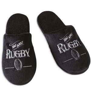 Image of Ultimate Gift for Man Slippers Large UK Size 11-12 Rugby