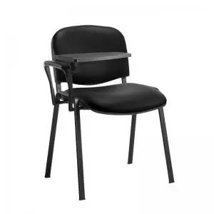 Image of Taurus meeting room stackable chair with Black frame and writing