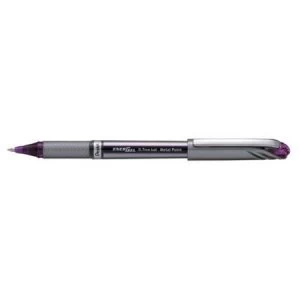 image of Pentel Energel Plus Medium Rollerball Pen 0.7mm Tip 0.35mm Line Violet Ref BL27-V Pack of 12