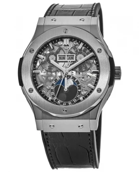 Hublot Classic Fusion Aerofusion Moonphase Titanium Mens Watch 517.NX.0170.LR 517.NX.0170.LR