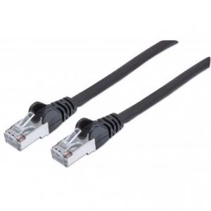 image of Intellinet Network Patch Cable Cat6 7.5m Black Copper S/FTP LSOH / LSZH PVC RJ45 Gold Plated Contacts Snagless Booted Polybag