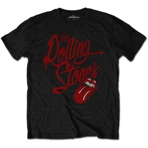 Image of The Rolling Stones - Script Logo Unisex Large T-Shirt - Black