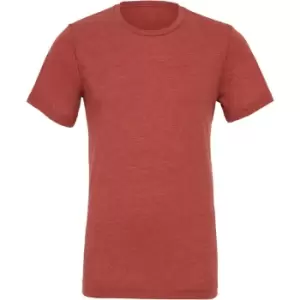 image of Canvas Mens Triblend Crew Neck Plain Short Sleeve T-Shirt (XL) (Clay Triblend)