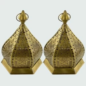 Image of Filagree Lantern T Light Holder 20cm (Set of 2)